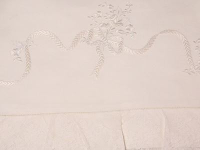 Parure Matrimoniale in Puro Lino, Artigianato Fiorentino Fiorentino