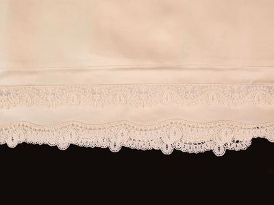 Completo Matrimoniale in Seta Avorio, Artigianato Fiorentino