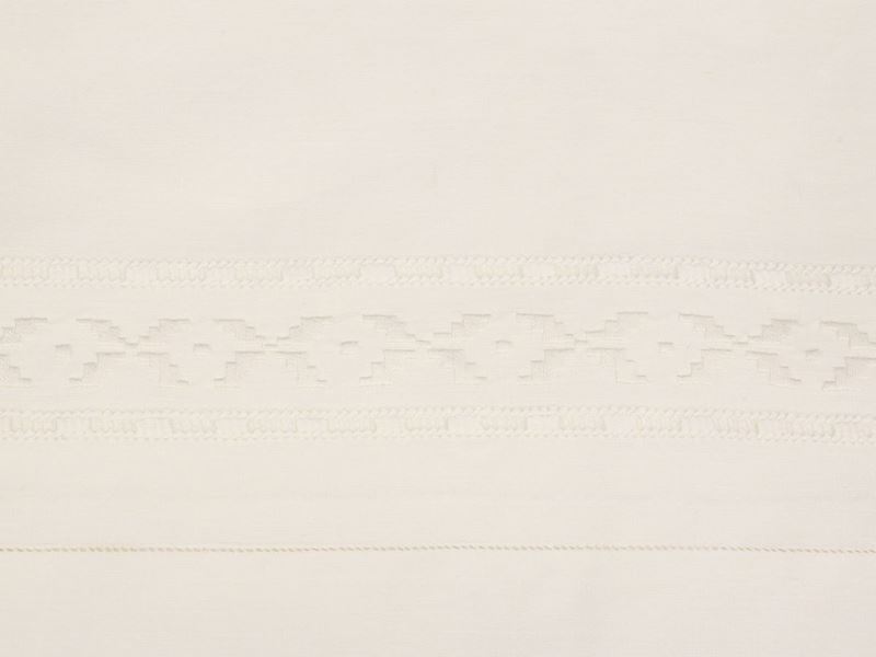 Parure Matrimoniale in Puro Lino Bianco, Artigianato Fiorentino