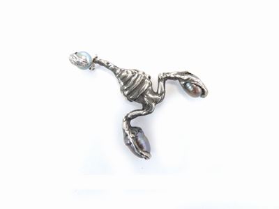 Pendente Animalier Arlo Haisek in Argento 925/1000 con Perle Coltivate