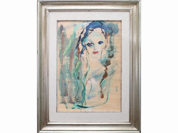 Ernesto Treccani : Angela 1980  ((1920-2009))  - Auction The florentine house of a milanese collector: important glasses, objects of art and contemporary art - Maison Bibelot - Casa d'Aste Firenze - Milano