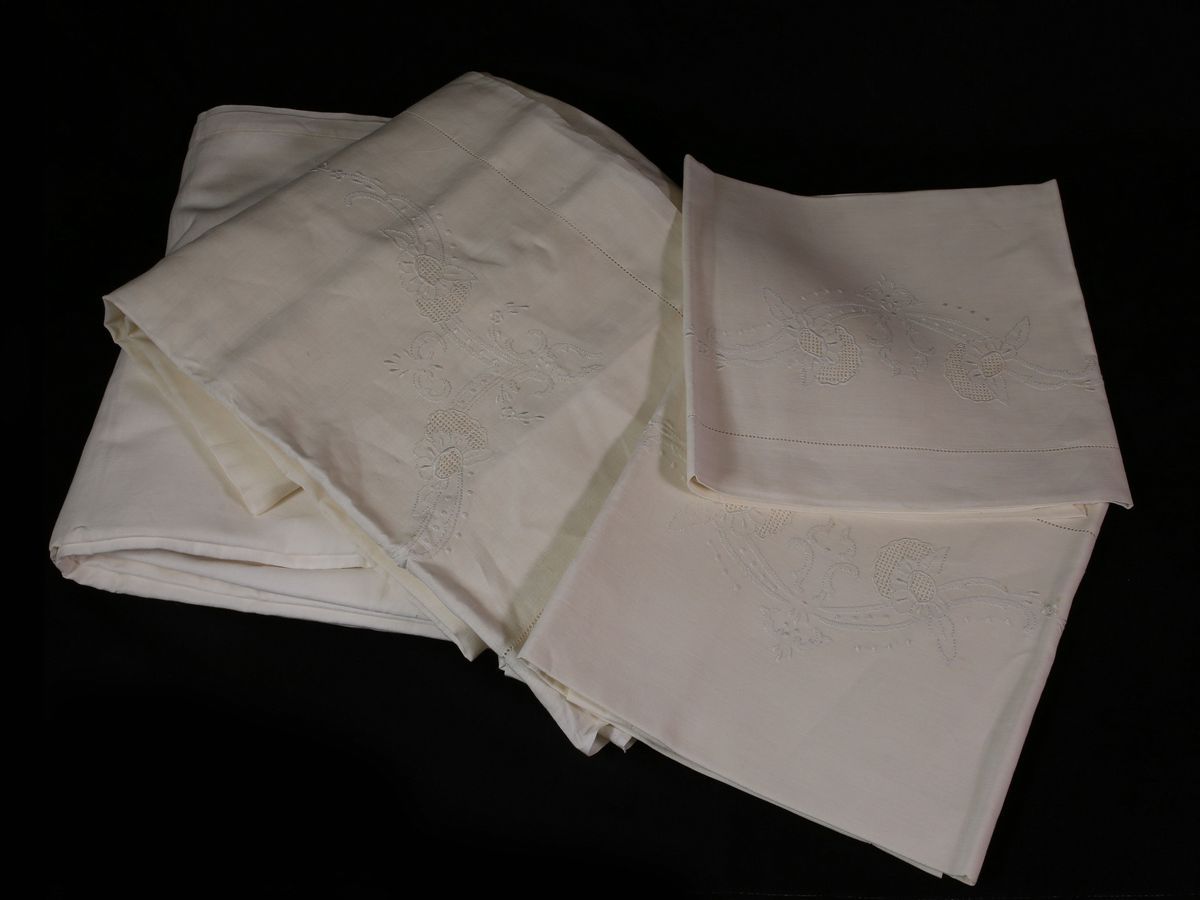 Parure Matrimoniale in Lino Color Panna