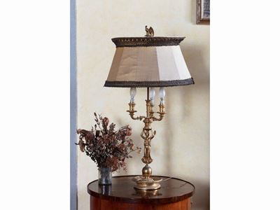 Candelabro in Bronzo Dorato
