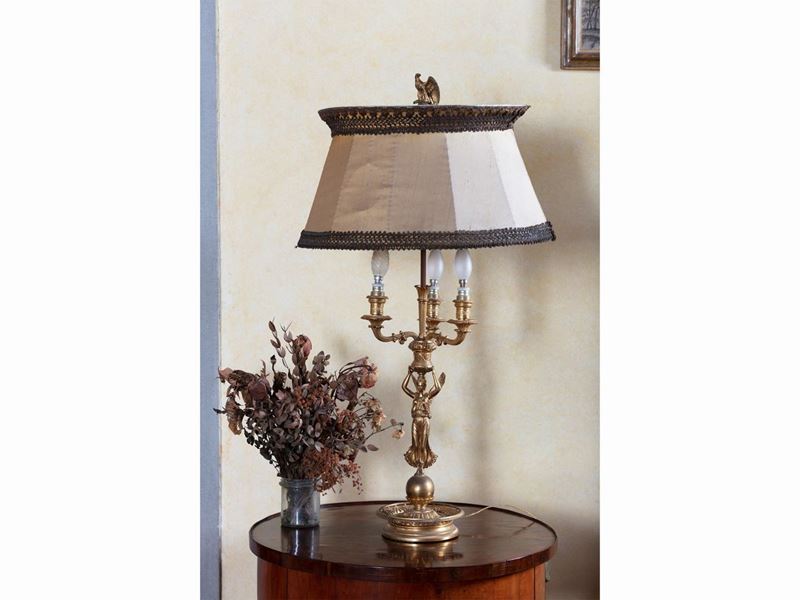 Candelabro in Bronzo Dorato