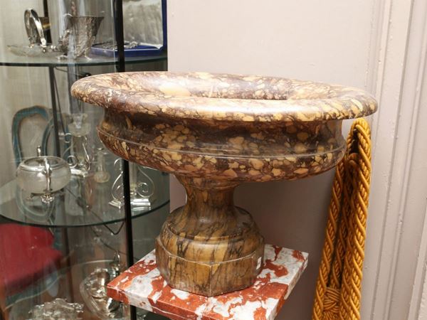 A large marble Holy Water font