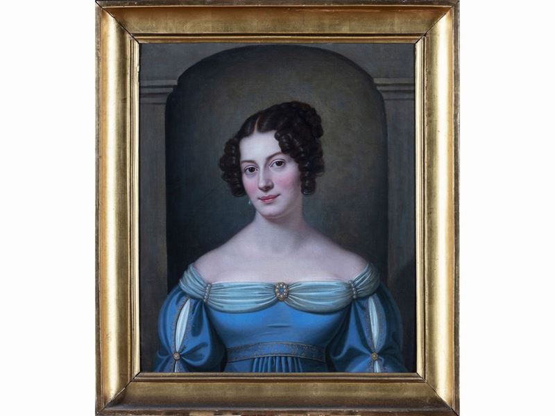 Scuola Dell'italia Settentrionale - Ritratto di Gentildonna in Abito Azzurro (henriette Sontag)