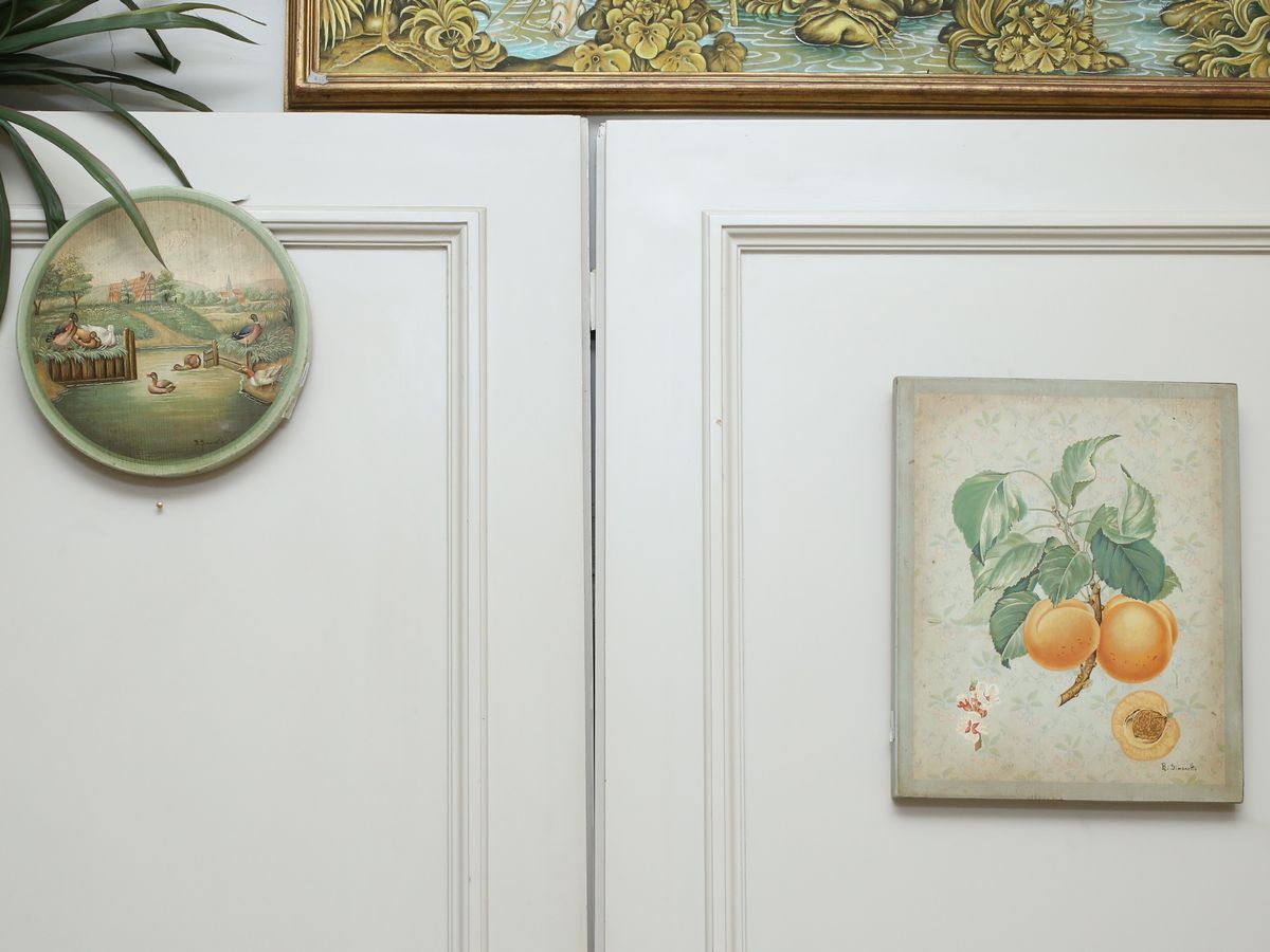 Lotto di Pannelli Decorativi e Raffiguranti Trionfi di Frutta e Paesaggio