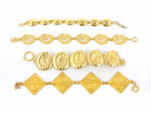Lotto di bijoux in metallo dorato