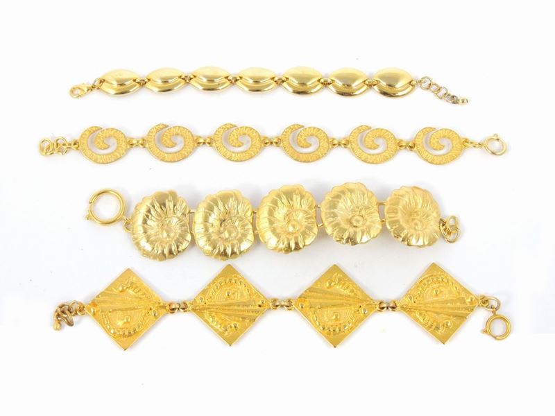 Lotto di Bijoux in Metallo Dorato