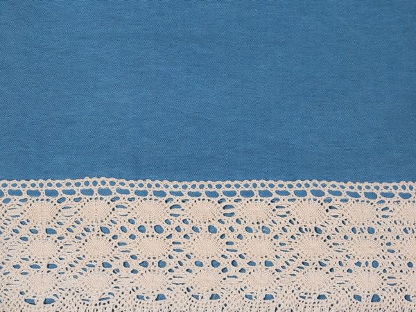 Blue linen tablecloth