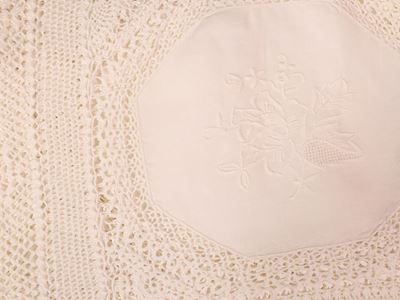 Copriletto Matrimoniale in Lino Bianco