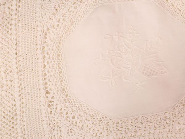 White linen bedspread