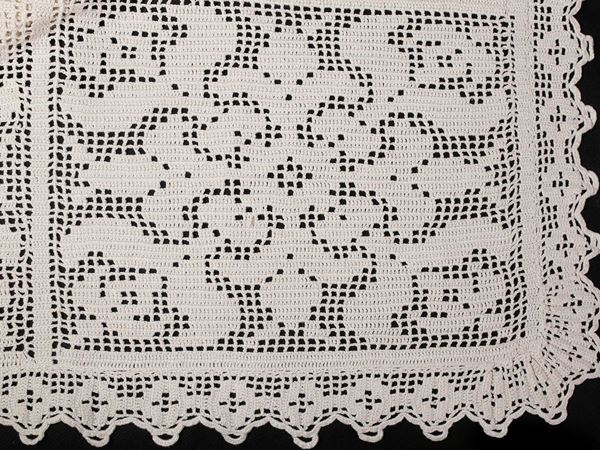 Beige cotton tablecloth