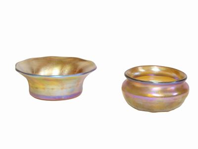 Due Saliere in Vetro Favrile Tiffany