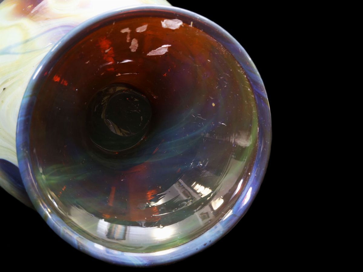 Vaso in Vetro Calcedonio