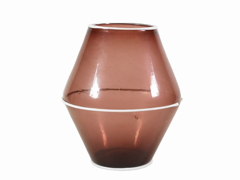 Vaso in Vetro Soffiato Color Ametista