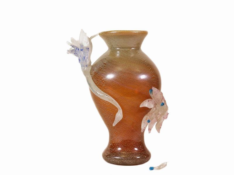 Vaso con Inclusioni Argentee