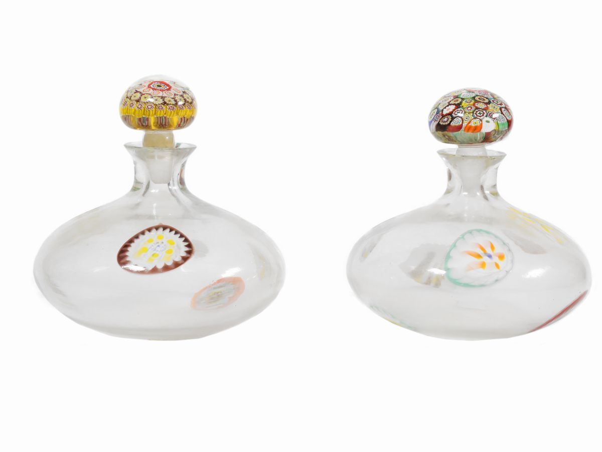 Coppia di Bottiglie con Murrine