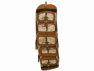 Grande Scudo Tribale in Legno, Amstad Nuova Guinea
