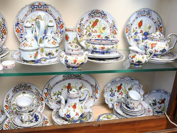 A glazed terracotta plates service, Faenza