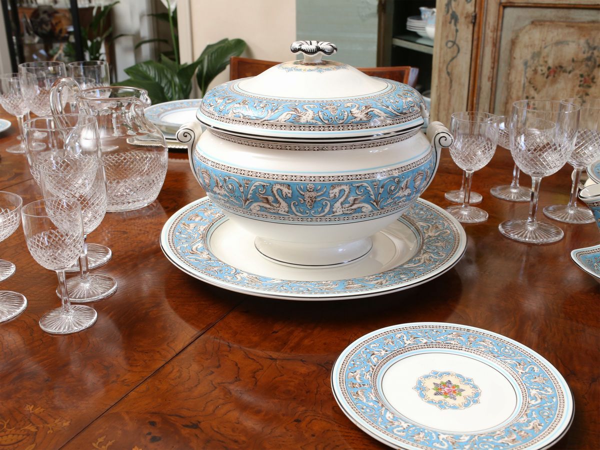 Servito di Piatti in Porcellana, Wedgwood, Modello Florentine