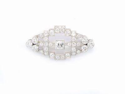 Spilla in Oro Bianco con Diamanti