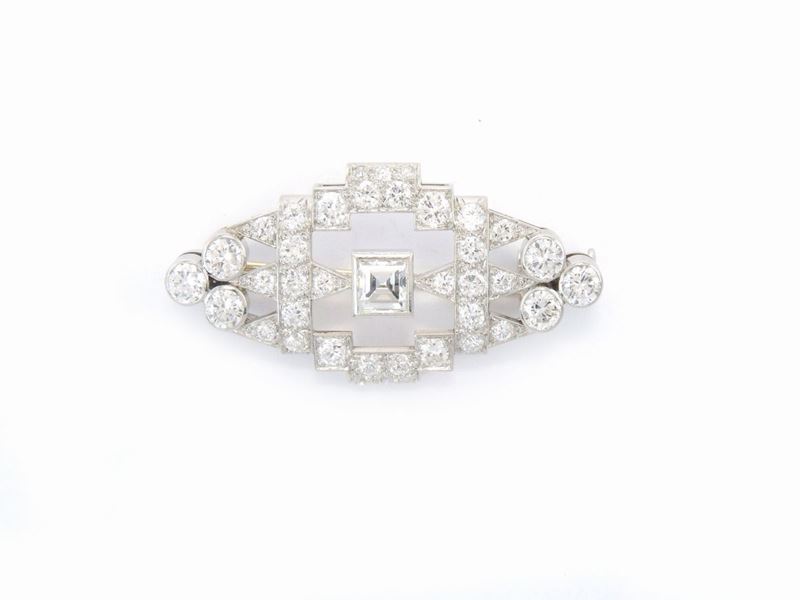 Spilla in Oro Bianco con Diamanti