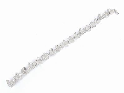 Bracciale in Oro Bianco con Diamanti