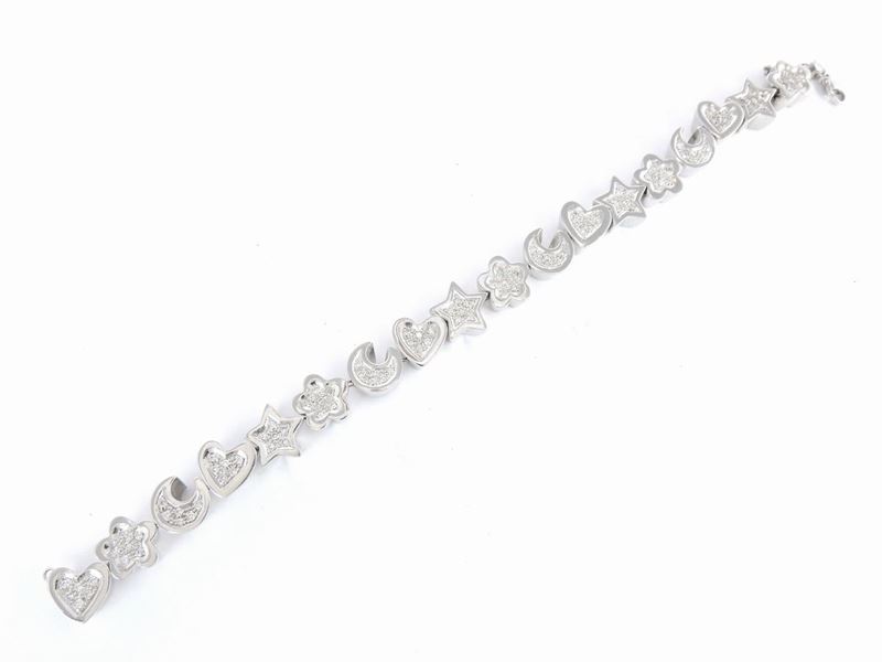 Bracciale in Oro Bianco con Diamanti