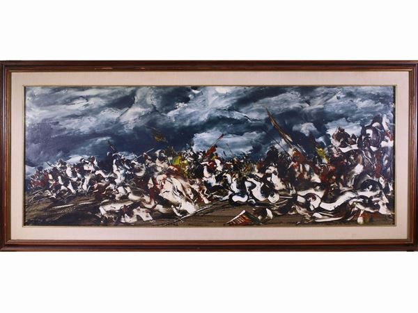 Alfredo Nannoni : Battle scene  - Auction Furniture, Paintings and Curiosities from Private Collections - Maison Bibelot - Casa d'Aste Firenze - Milano
