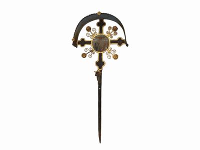 Antica Croce in Bronzo Laccato