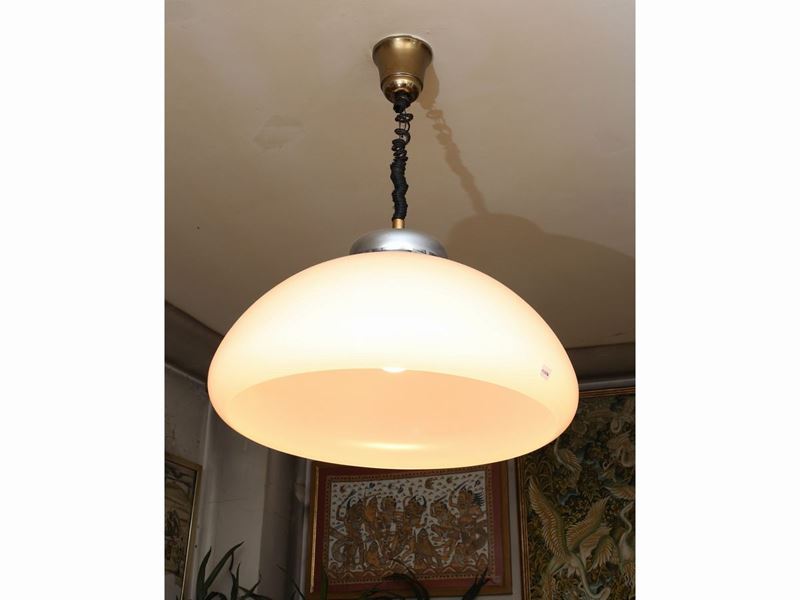 Lampadario in Vetro Lattimo