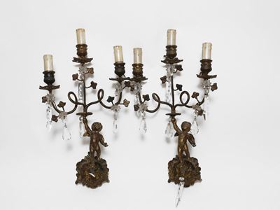 Serie di Quattro Appliques in Metallo