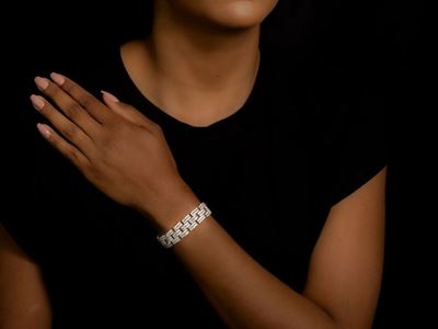 Bracciale in Oro Bianco con Diamanti