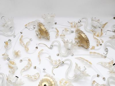Serie di Tre Appliques in Vetro Soffiato di Murano