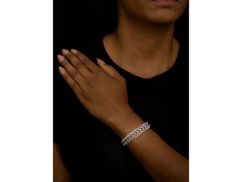 Bracciale in Oro Bianco con Zaffiri