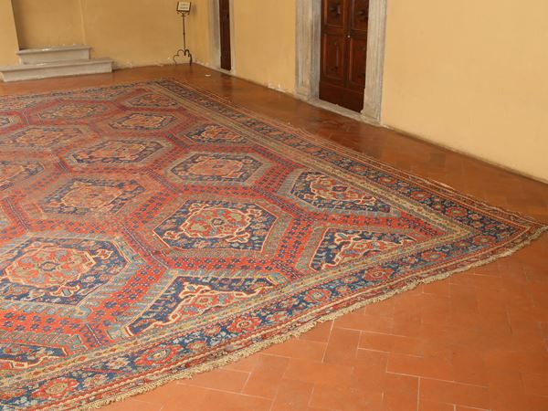 Grande tappeto Ushak di vecchia manifattura