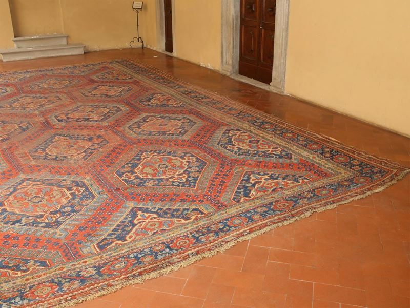 Grande Tappeto Ushak di Vecchia Manifattura