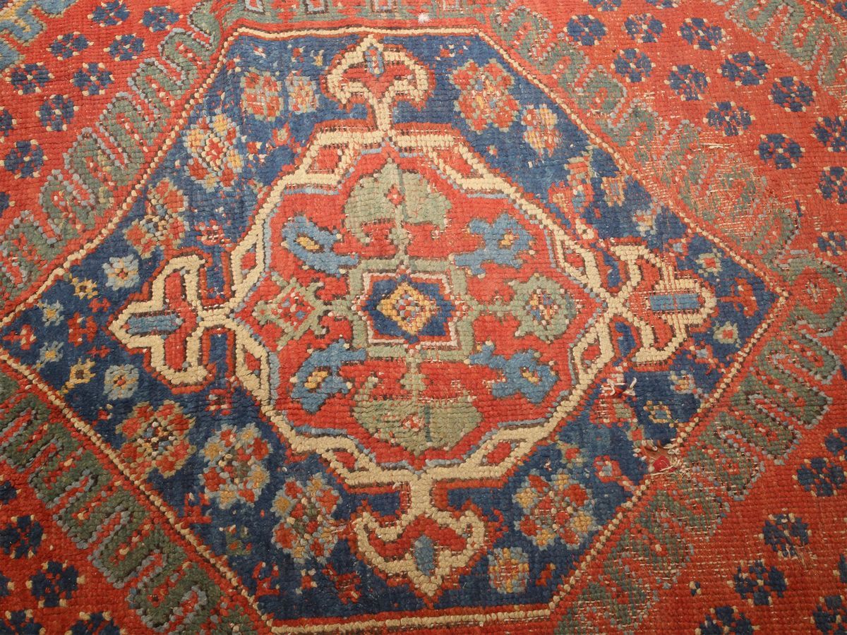 Grande Tappeto Ushak di Vecchia Manifattura