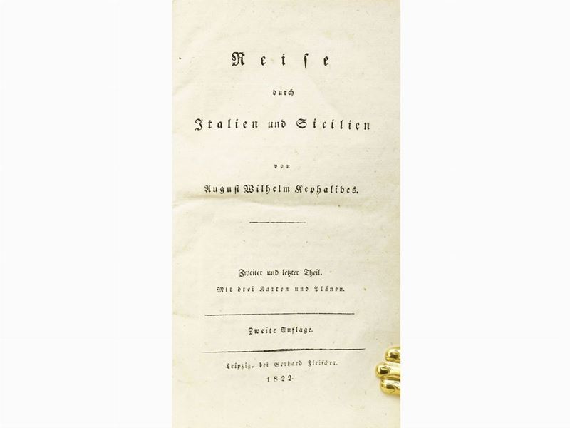 August Wilhelm Kephalides - Reise Durch Italien Und Sicilien