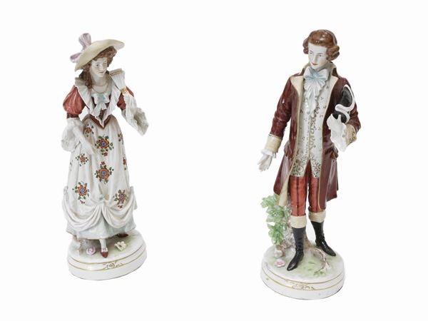 Two polichrome porcelain figures
