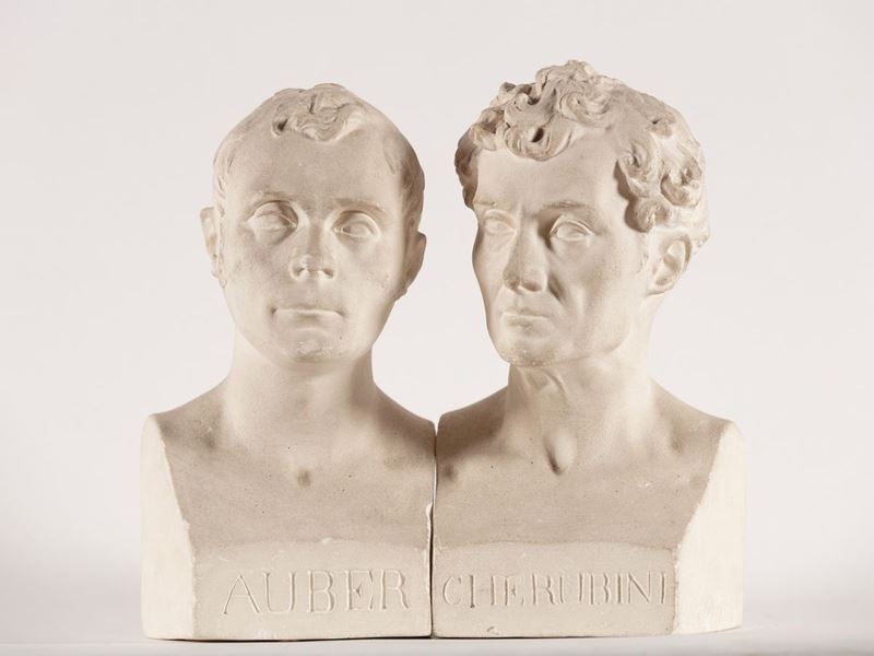 Jean-pierre le Jeune Dantan - Ritratti di Cherubini e di Auber