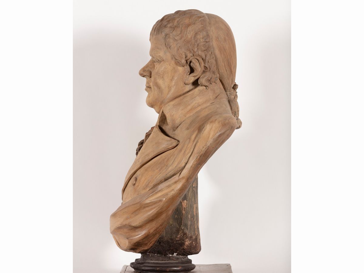 Busto D'epoca Maschile in Terracotta Patinata