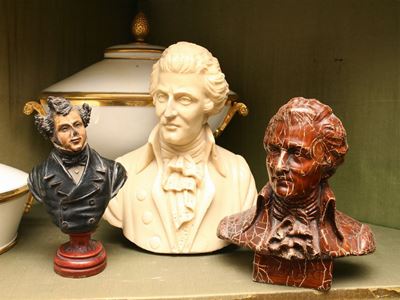 Tre Busti con Ritratti di Musicisti