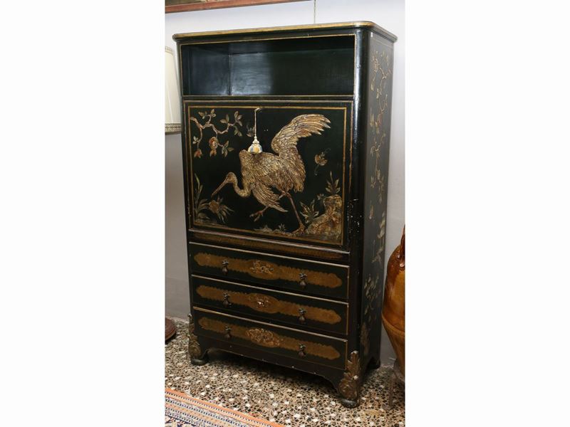 Secretaire in Lacca Nera