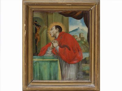 San Carlo Borromeo Adora il Crocifisso