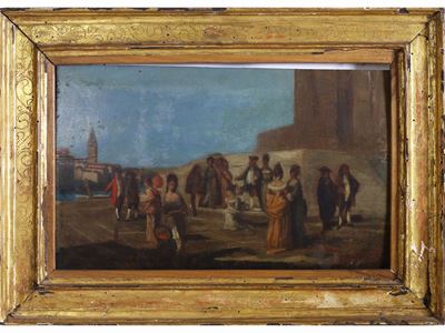 Veduta di Venezia con Personaggi