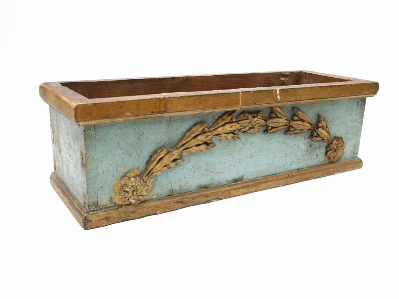 Fioriera in Legno Laccato e Dorato