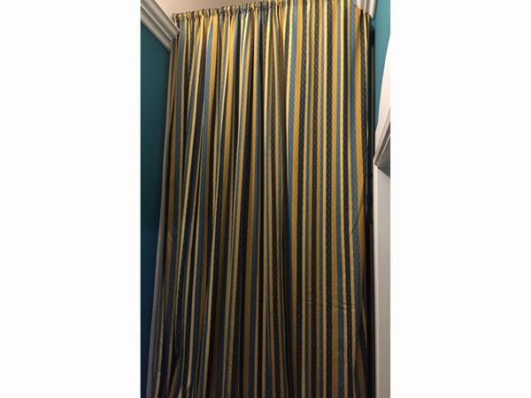 Striped cotton curtain