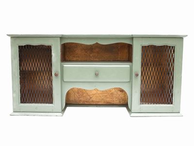 Stipetto Pensile in Legno Laccato Verde